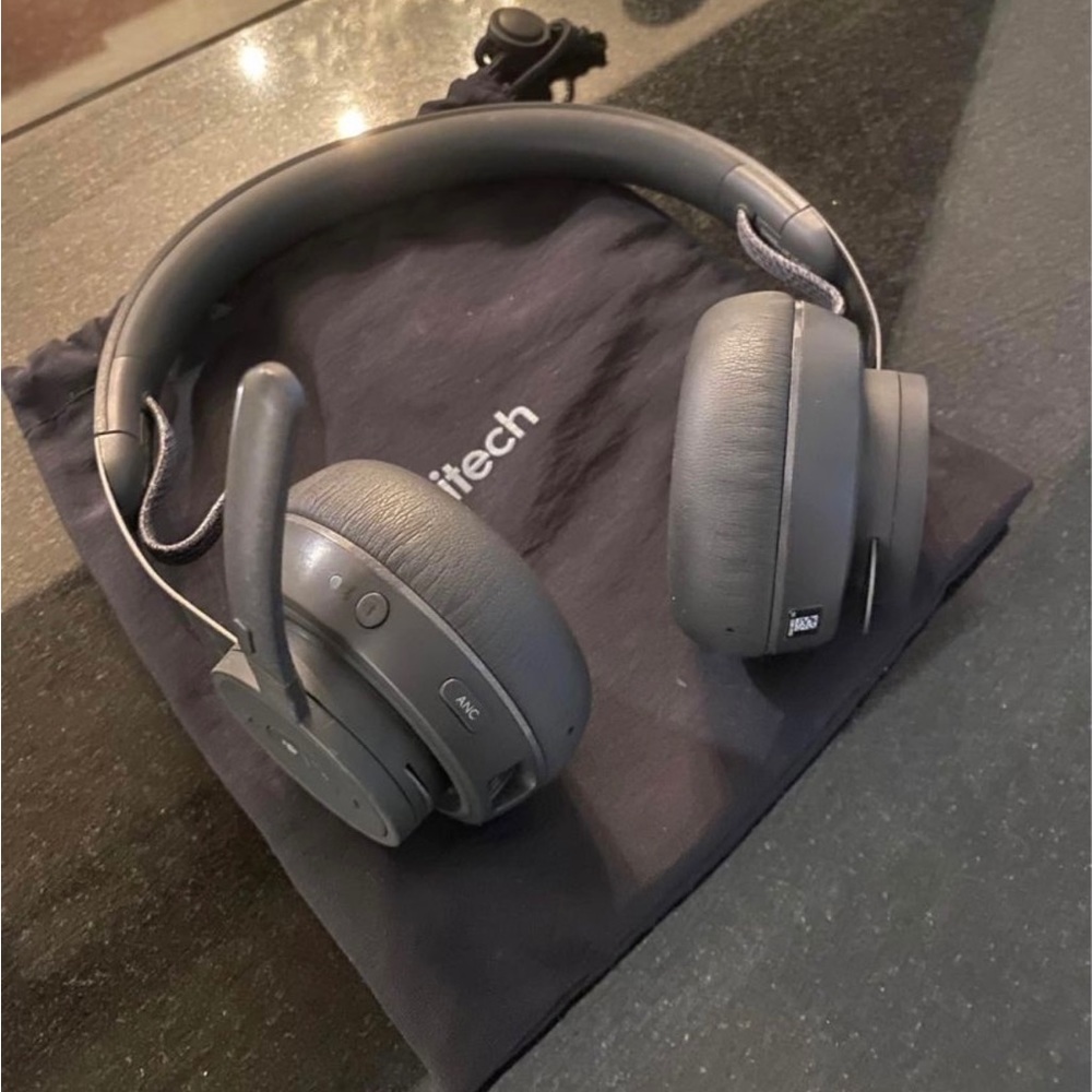 Gray Logitech Bluetooth Headset